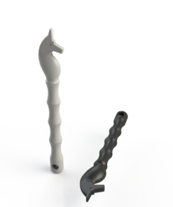 FIGHT KNIGHT® | Kubotan Sculpture for Self-Defense (Black/White)